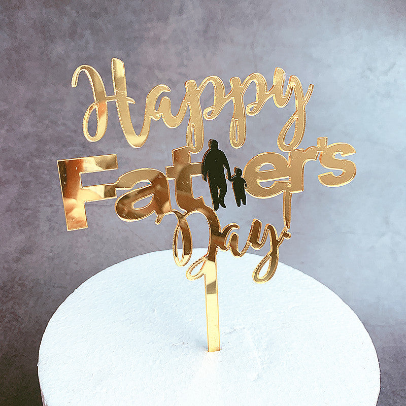 Acrylic Father's Day Cake Decoration
