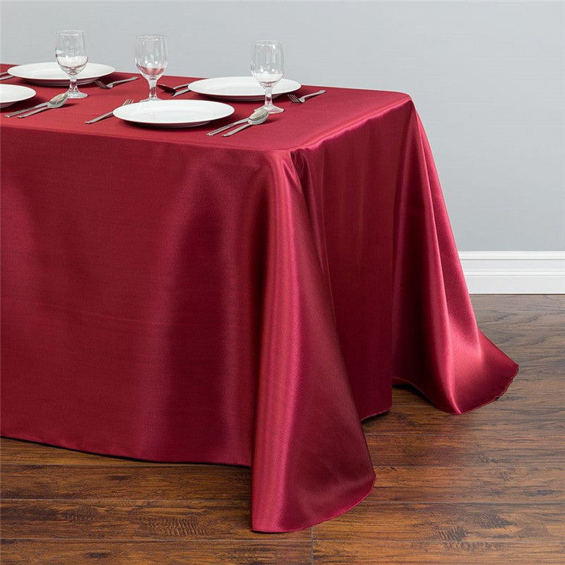 Satin Tablecloth – Elegant Rectangle Table Cover for Weddings, Parties & Events