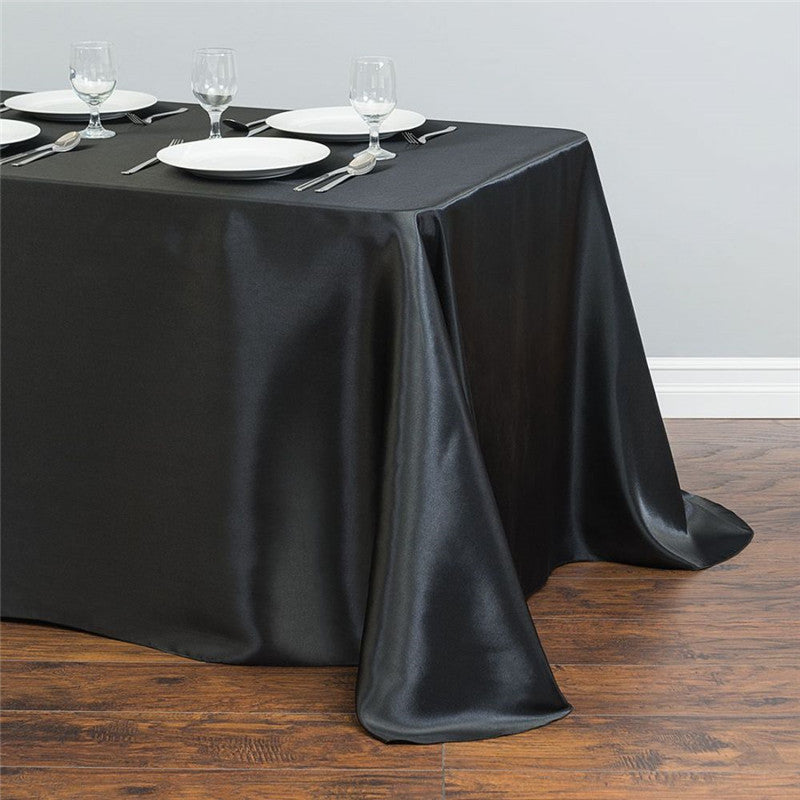 Satin Tablecloth – Elegant Rectangle Table Cover for Weddings, Parties & Events
