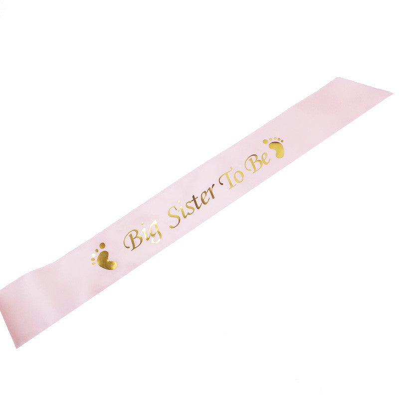 Baby Shower Sash – "Mommy to Be" Shoulder Strap for Gender Reveal & Baby Shower Party Etiquette