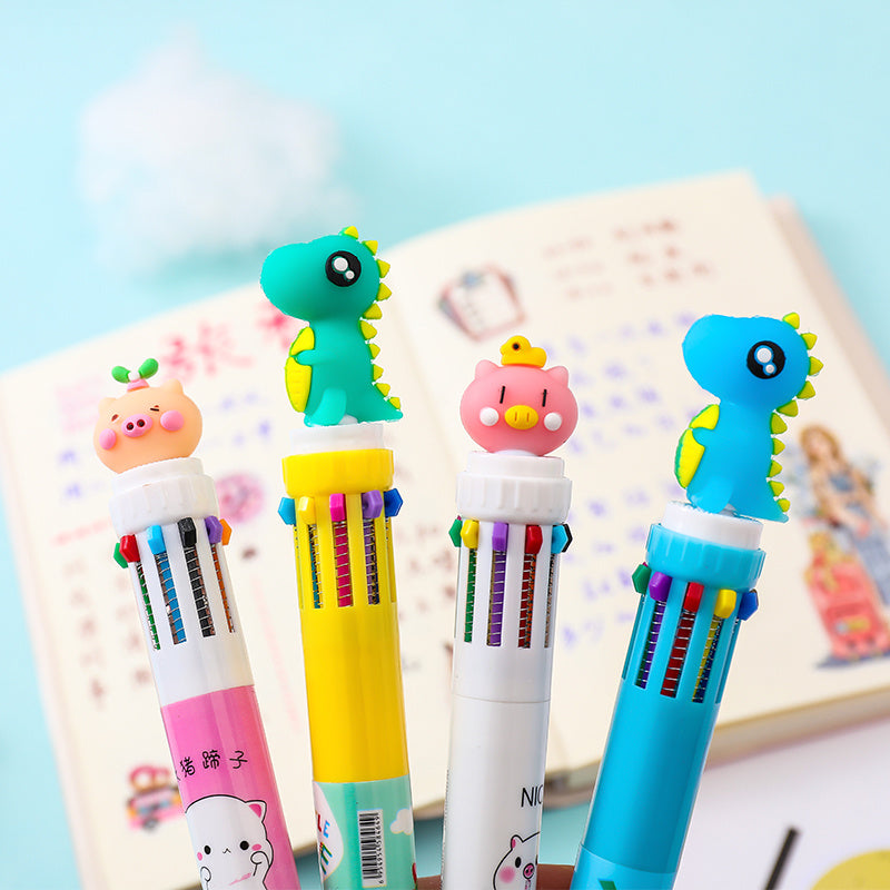Multi-Color Ballpoint Pens β 10-in-1 Press Style