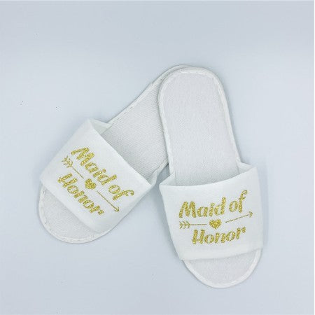 Wedding Party Slippers – Soft Spa-Style Slippers for Bride & Bridesmaids