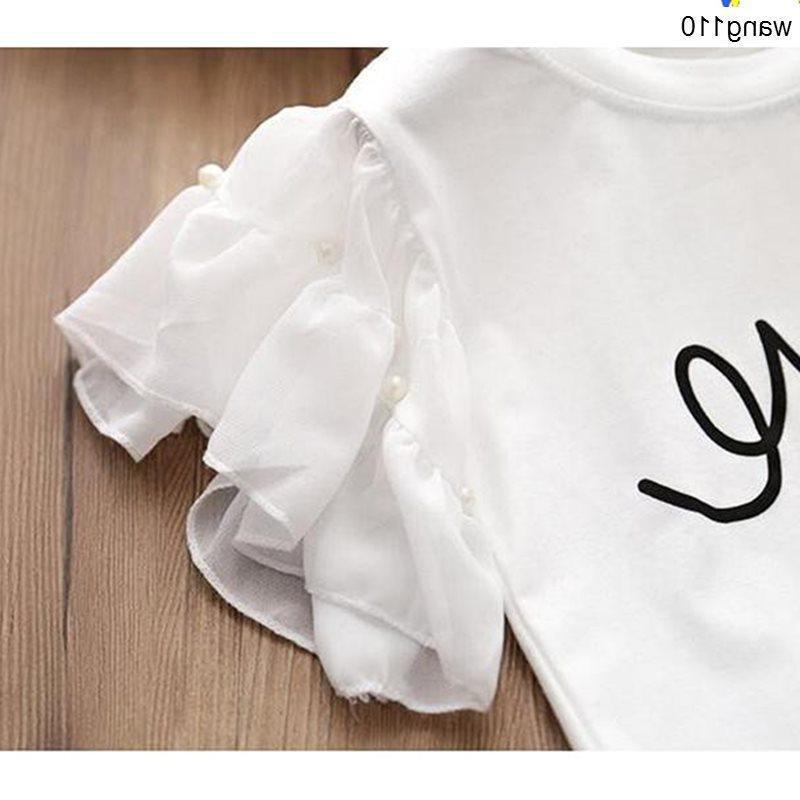 Girls’ Summer Clothing Sets – 2-Piece T-Shirt & Hole Pants Outfit