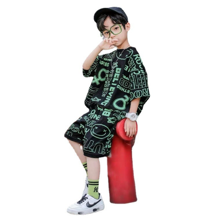 Boys' Western-Style Short-Sleeve Shirt – Casual & Fashionable Children's Clothing