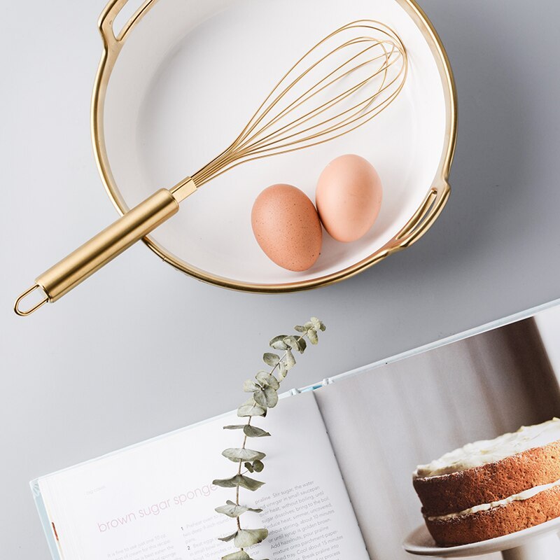AuroraBake Essentials – Golden Stainless Steel Baking Tools