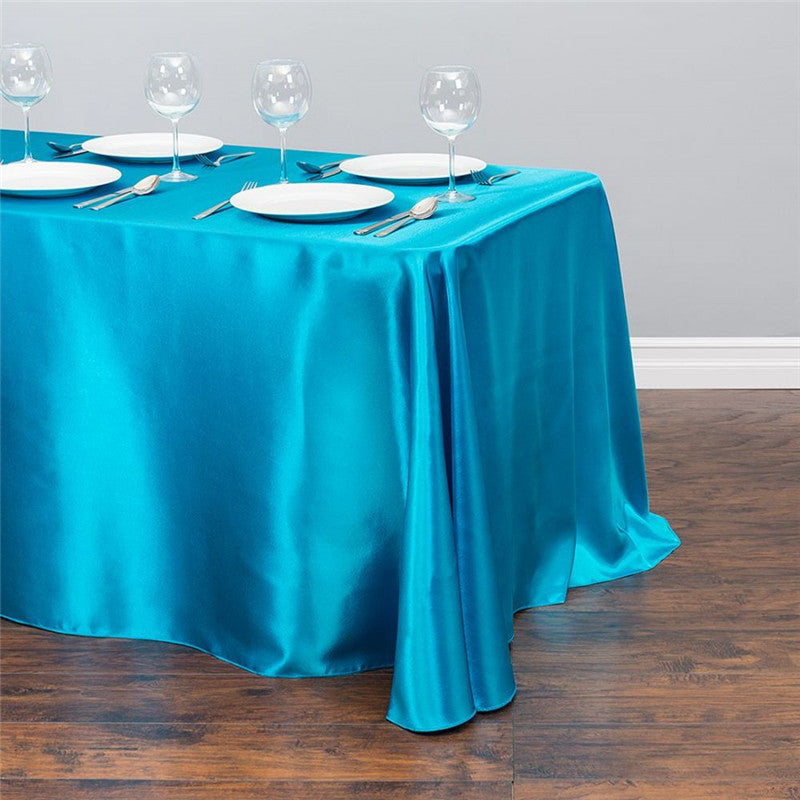 Satin Tablecloth – Elegant Rectangle Table Cover for Weddings, Parties & Events