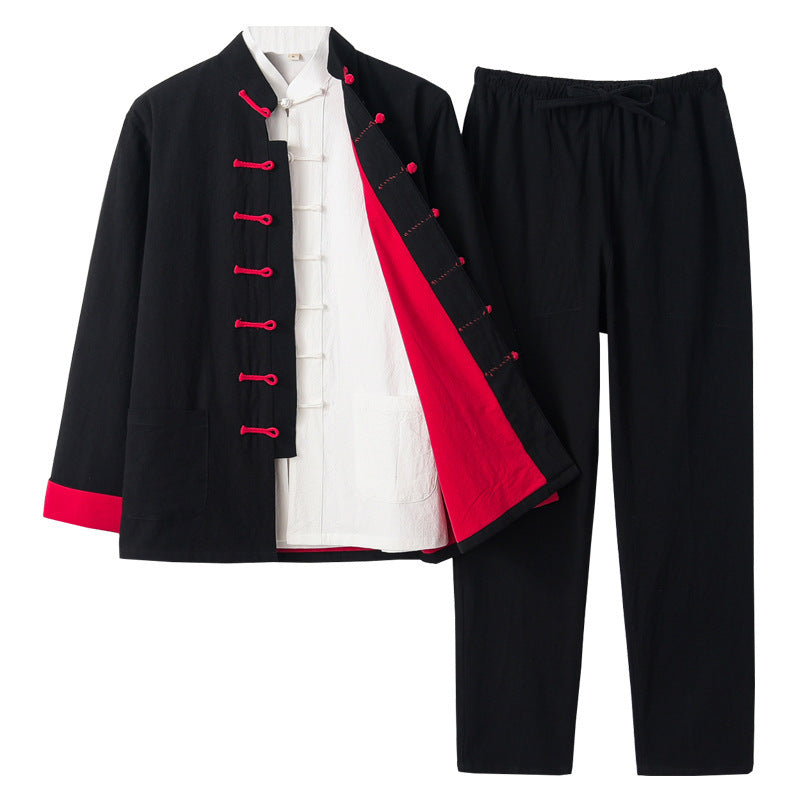 Men’s Slim Fit Cotton Linen Three-Piece Suit – Lightweight Fashion for Modern Gentlemen