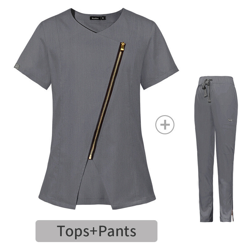 Zip Flex Short Sleeve Scrub Set