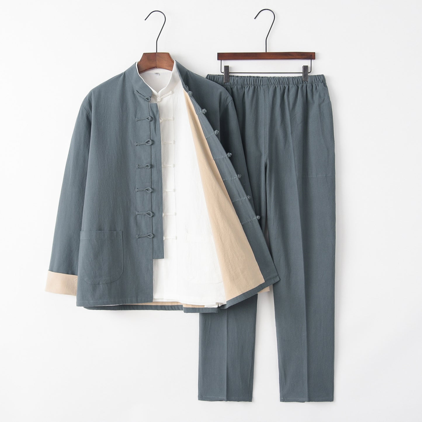 Men’s Slim Fit Cotton Linen Three-Piece Suit – Lightweight Fashion for Modern Gentlemen