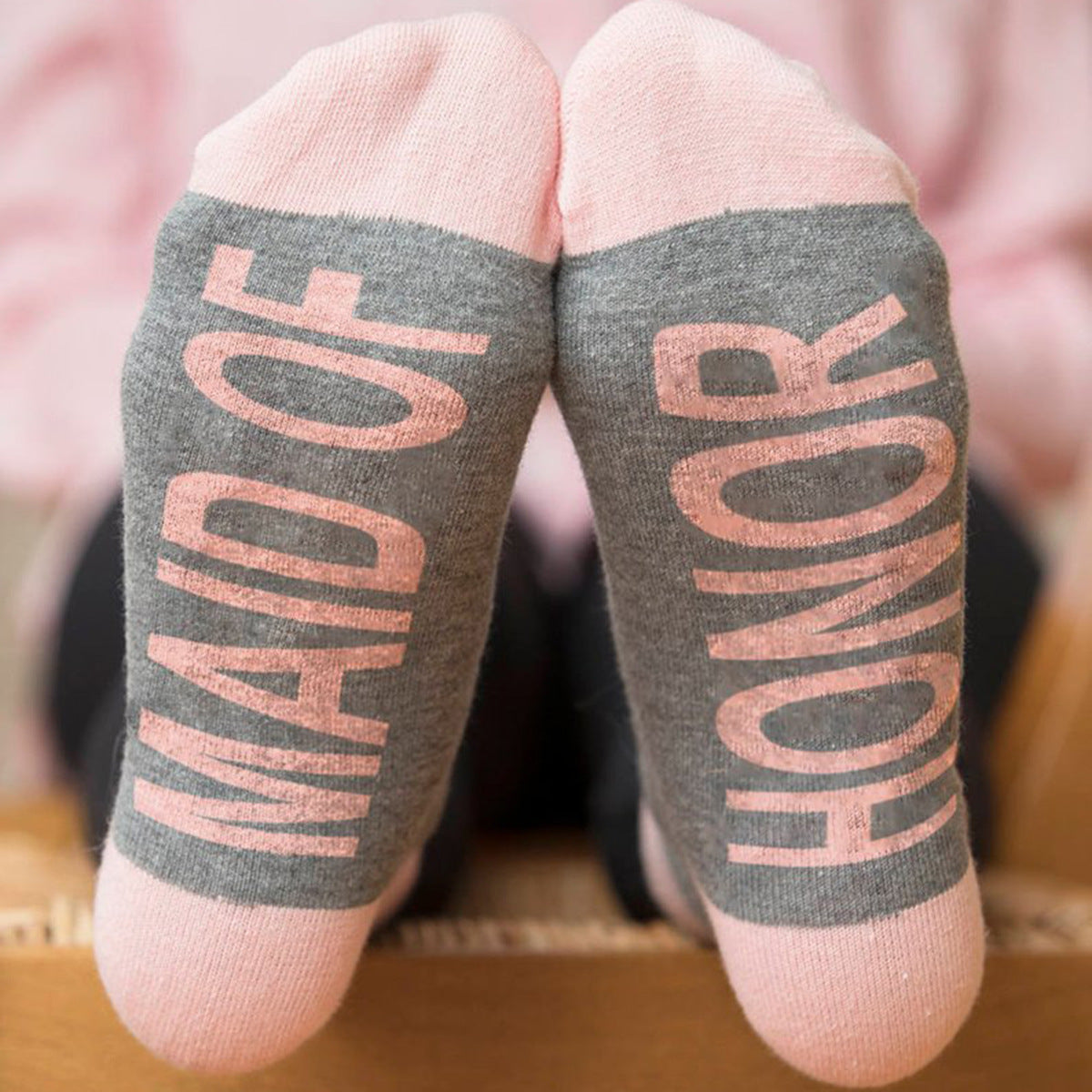 Wedding Party Cotton Socks – Soft Crew Socks for Bride & Bridesmaids