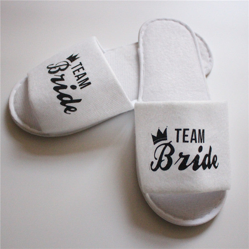 Wedding Party Slippers – Soft Spa-Style Slippers for Bride & Bridesmaids
