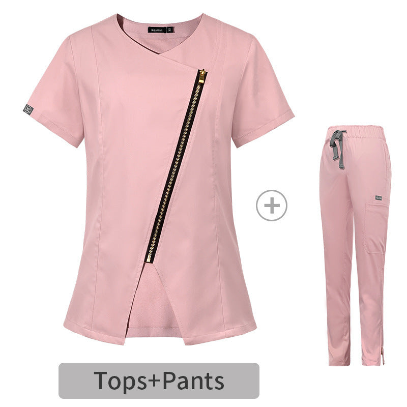 Zip Flex Short Sleeve Scrub Set