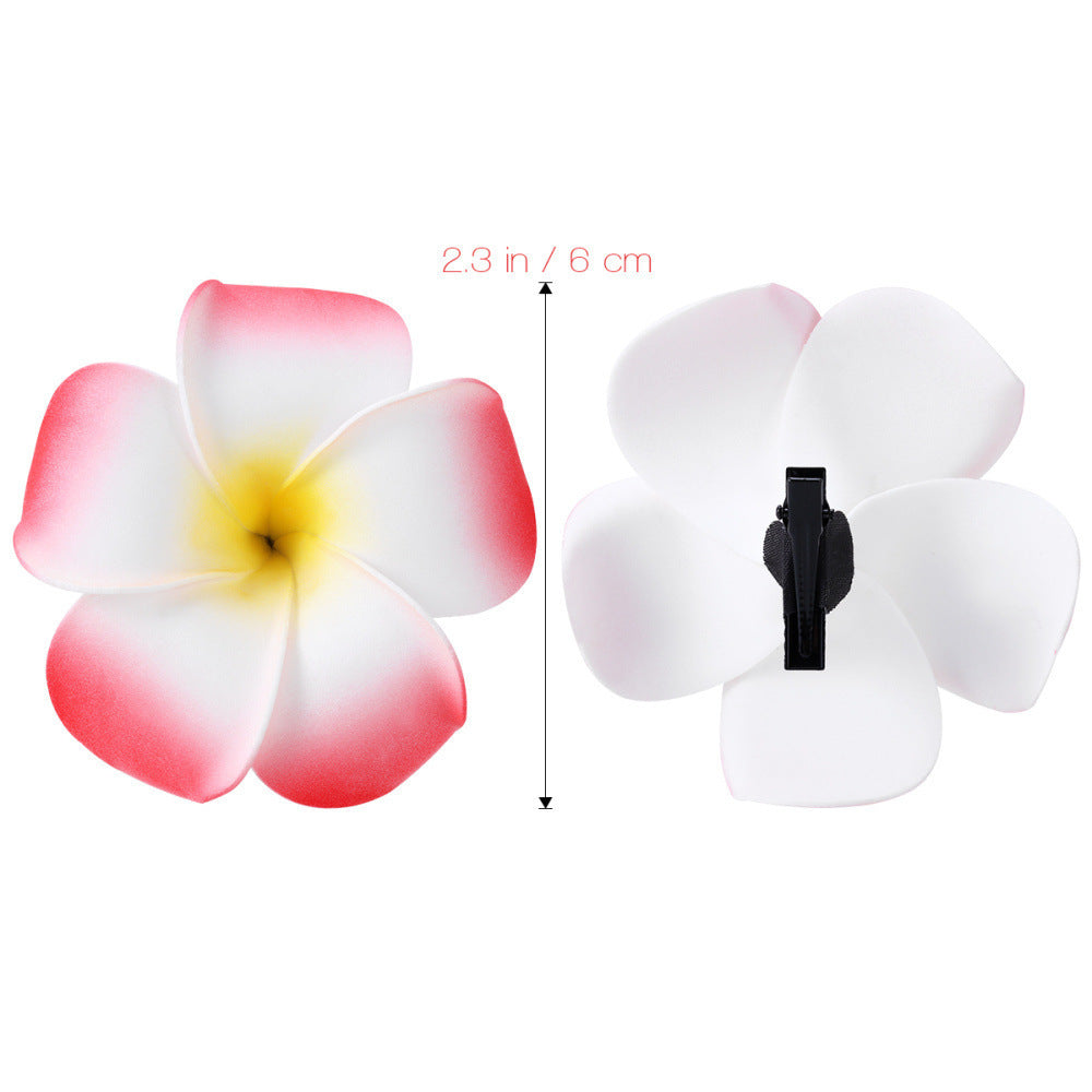 24pcs Hawaiian Plumeria Hair Clips