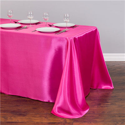 Satin Tablecloth – Elegant Rectangle Table Cover for Weddings, Parties & Events