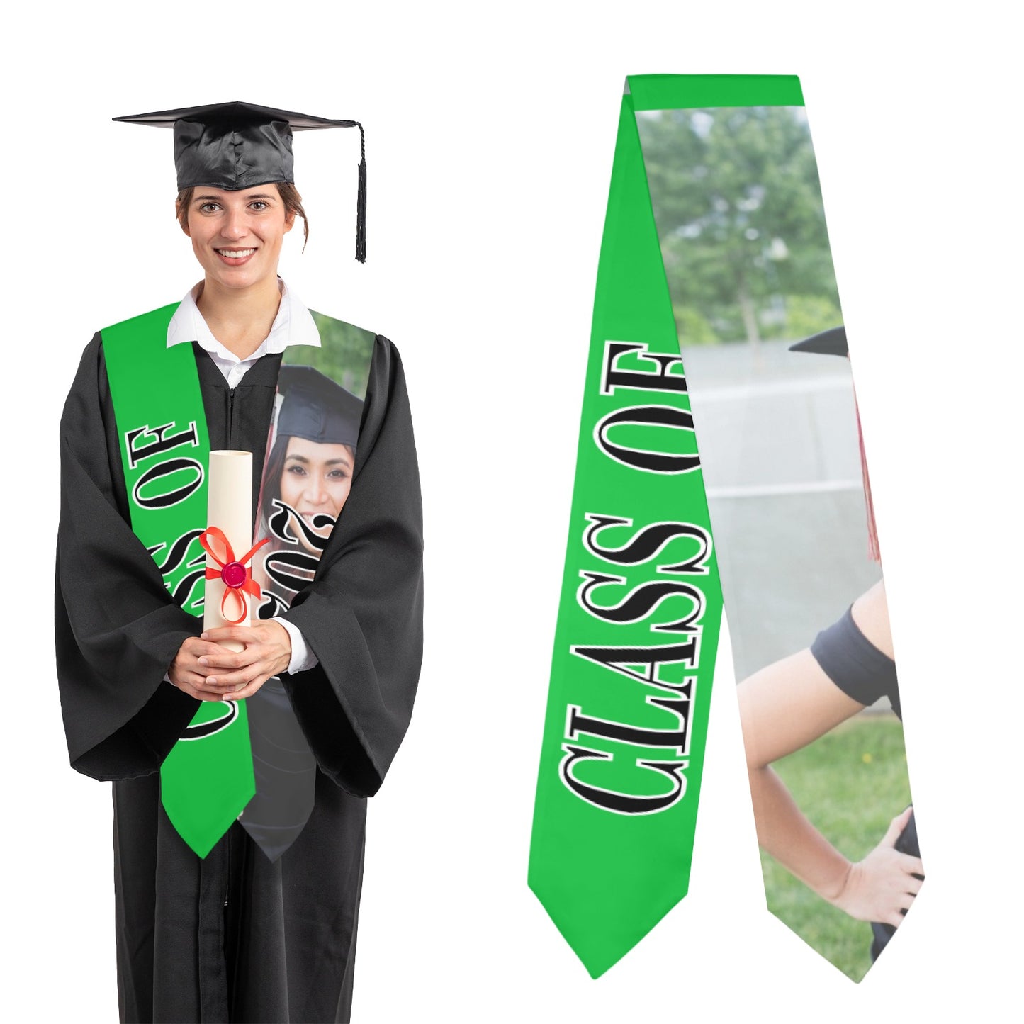 Class of 2025 Graduation Stole – Personalized Satin Graduation Sash