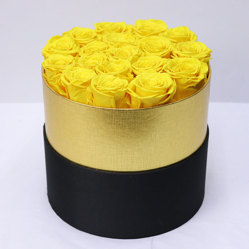 Eternal Rose Hug Bucket – 18-Piece Preserved Flower Gift Box