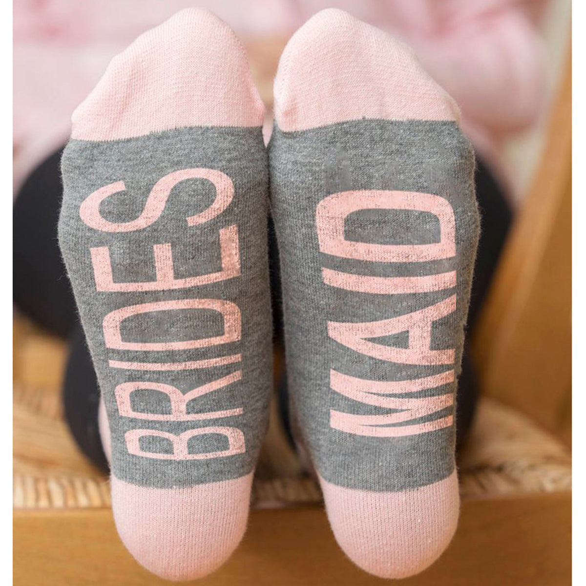 Wedding Party Cotton Socks – Soft Crew Socks for Bride & Bridesmaids