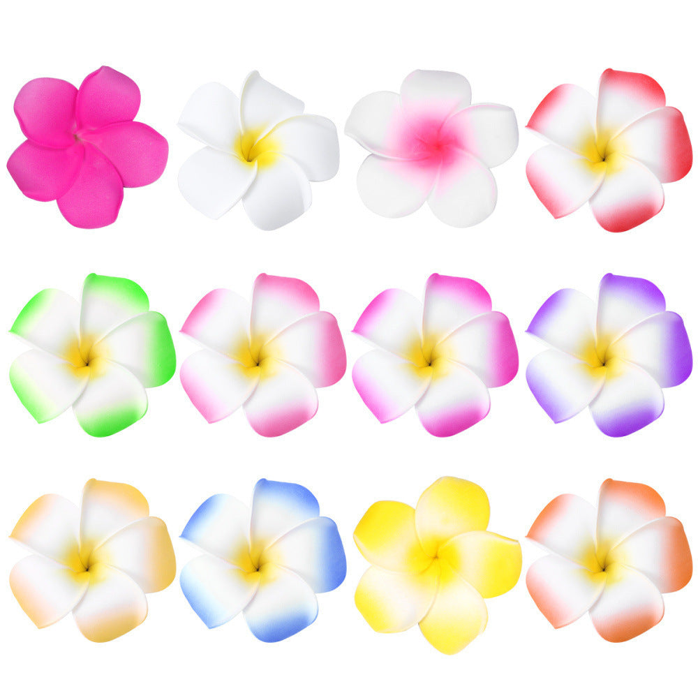 24pcs Hawaiian Plumeria Hair Clips
