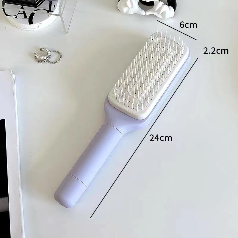 4-in-1 Self-Cleaning Hair Brush – Anti-Static Scalable Massage Comb with Rotating Lift Design