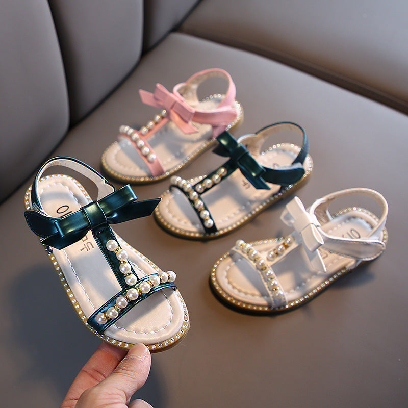 Girls' Summer Sandals – Princess Pearl Design