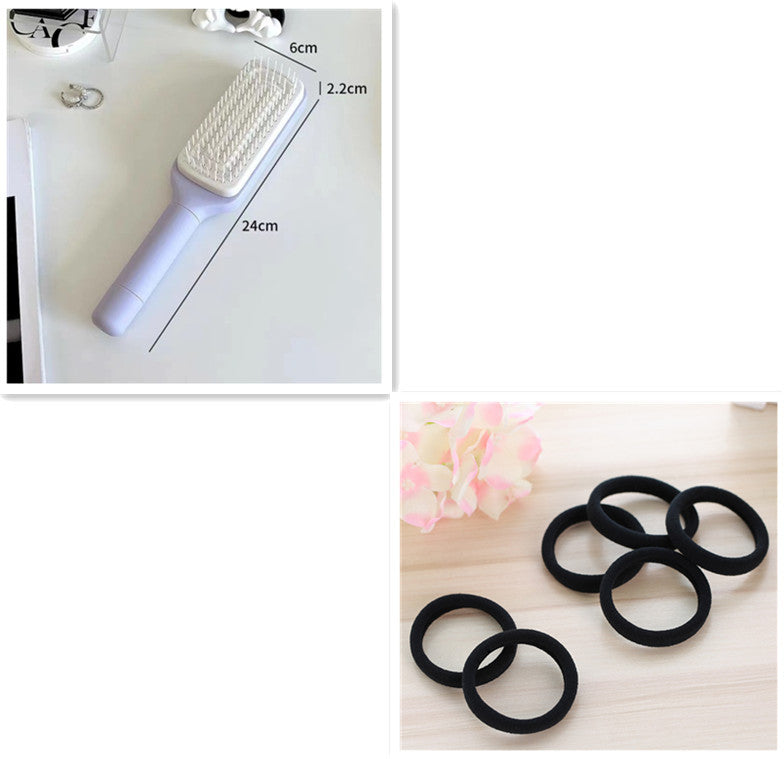 4-in-1 Self-Cleaning Hair Brush – Anti-Static Scalable Massage Comb with Rotating Lift Design
