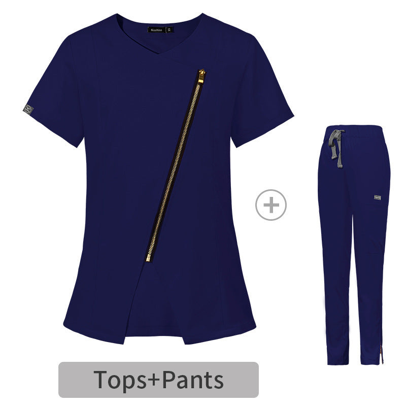Zip Flex Short Sleeve Scrub Set