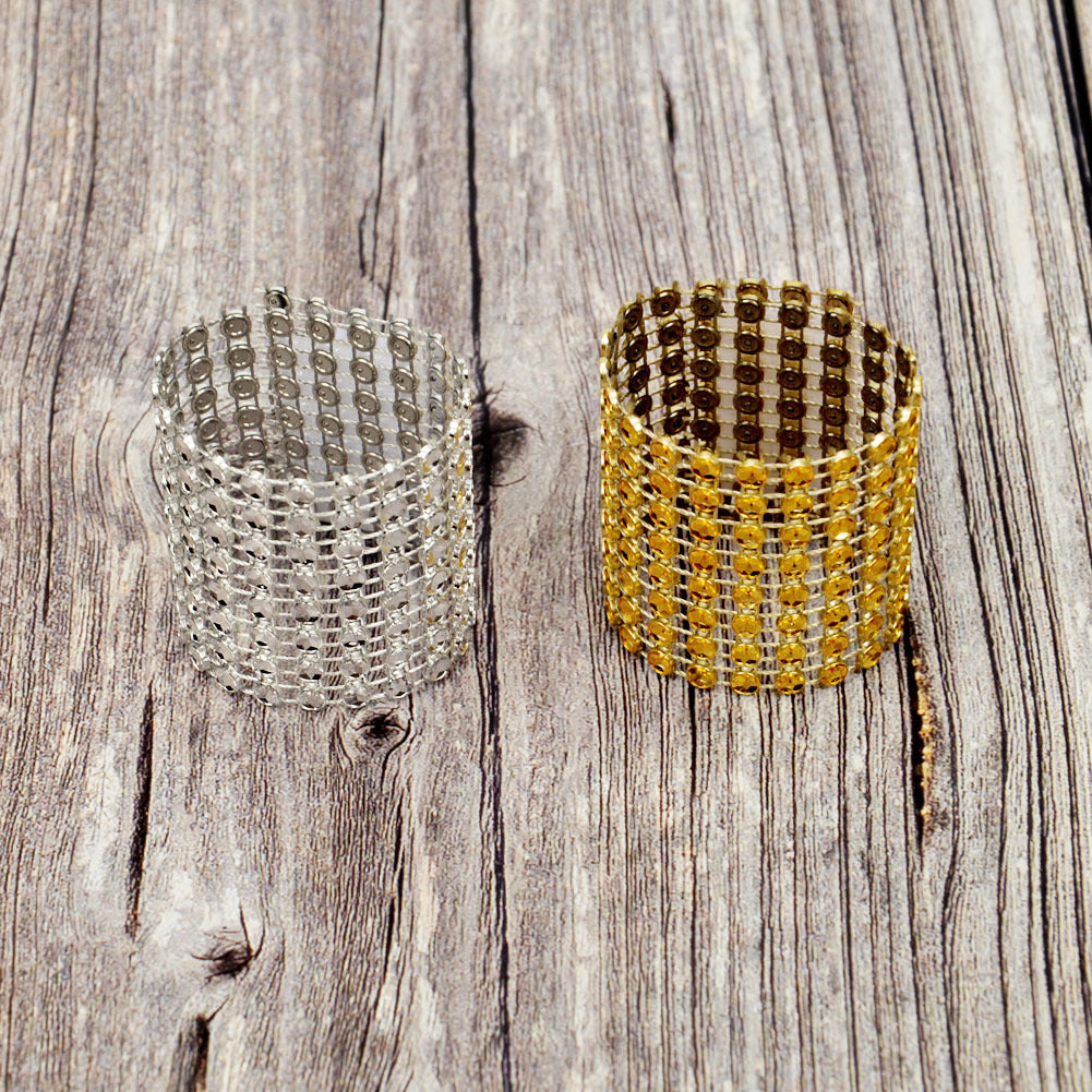 Net Drill Napkin Ring – Elegant Rhinestone-Inspired Holder for Hotel & Formal Table Settings