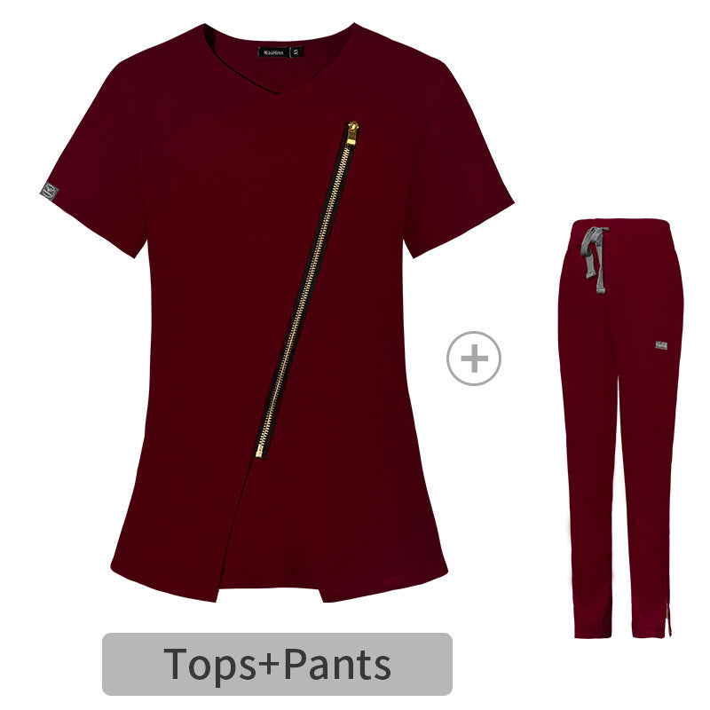 Zip Flex Short Sleeve Scrub Set