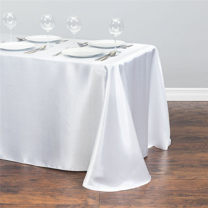 Satin Tablecloth – Elegant Rectangle Table Cover for Weddings, Parties & Events