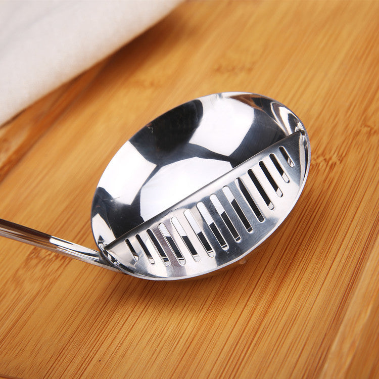 Stainless Steel Colander Spoon – Slotted Kitchen Strainer Ladle for Cooking & Serving
