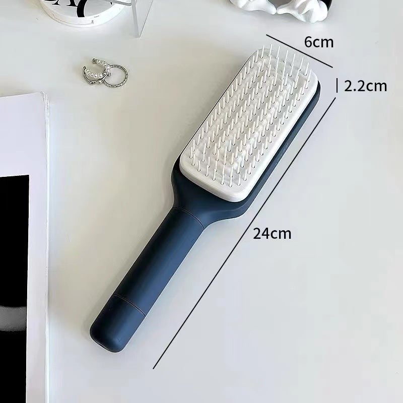 4-in-1 Self-Cleaning Hair Brush – Anti-Static Scalable Massage Comb with Rotating Lift Design