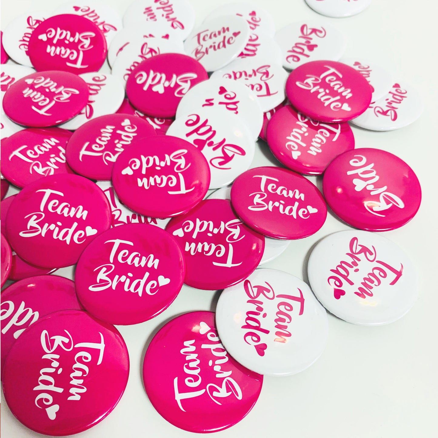 Bride & Team Bride Badges – Wedding Party Pins for Bridal Showers, Bachelorette Parties & Hen Nights