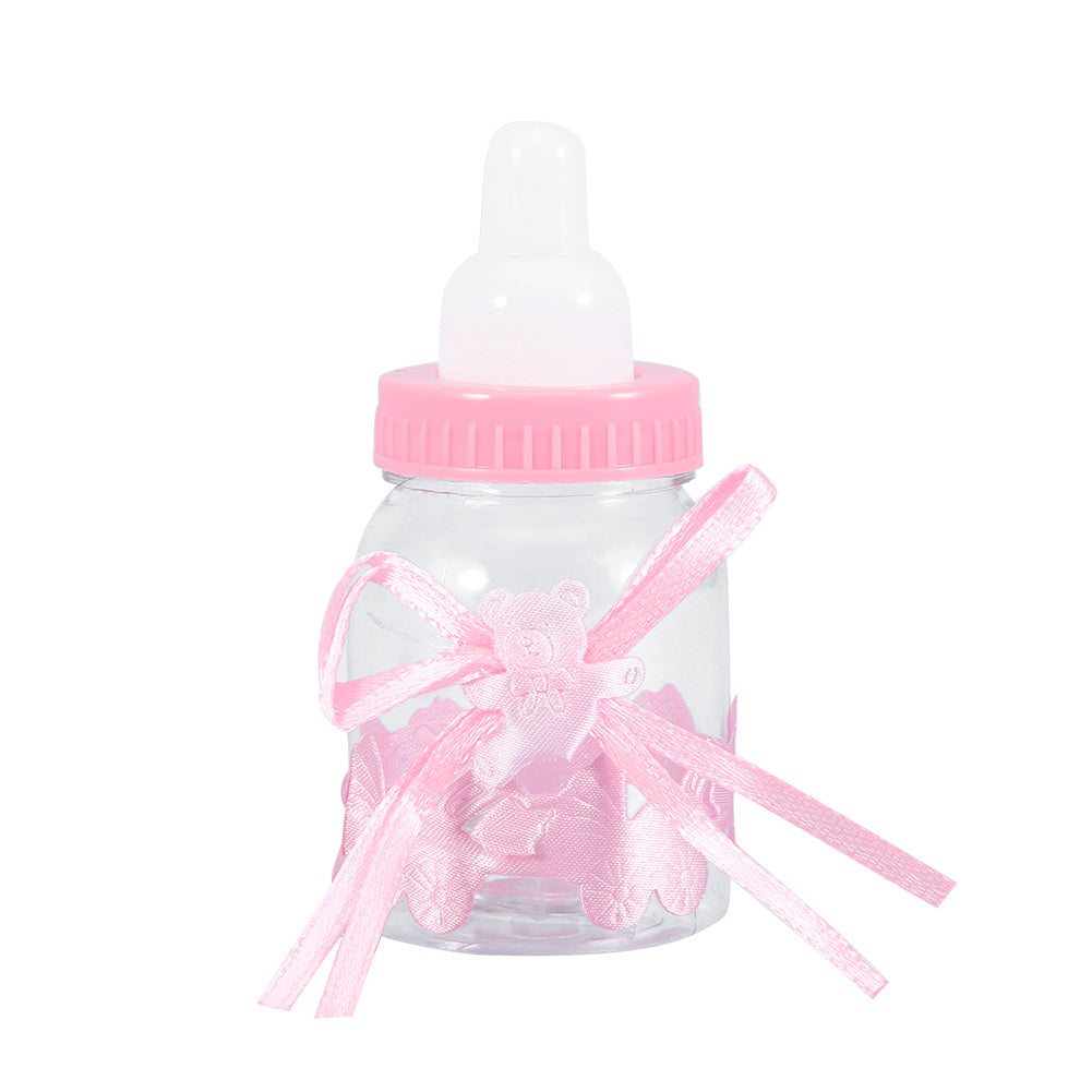 24Pcs Fillable Baby Bottle Candy Boxes – Blue Party Favors for Baby Shower Decorations & Gifts