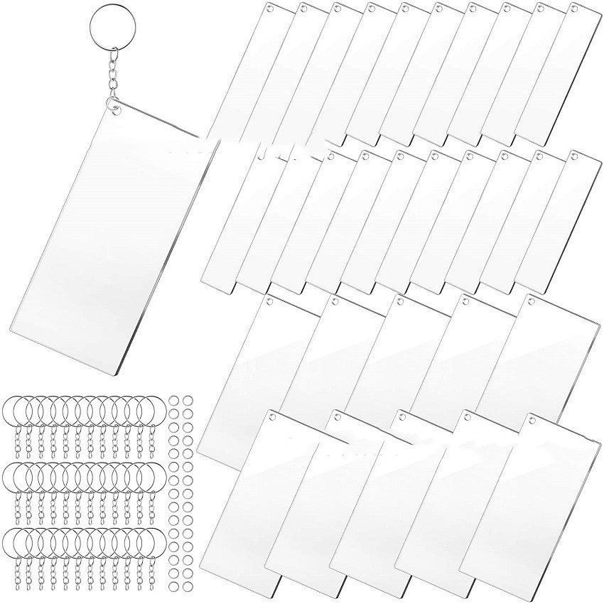 90pcs High-Clear Acrylic Keychains