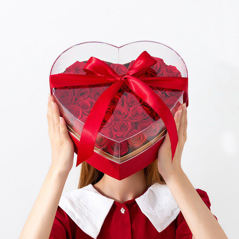 Transparent Flower Packing Boxes – Elegant Gift Packaging for Valentine’s Day