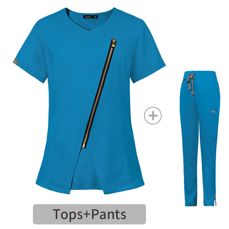 Zip Flex Short Sleeve Scrub Set
