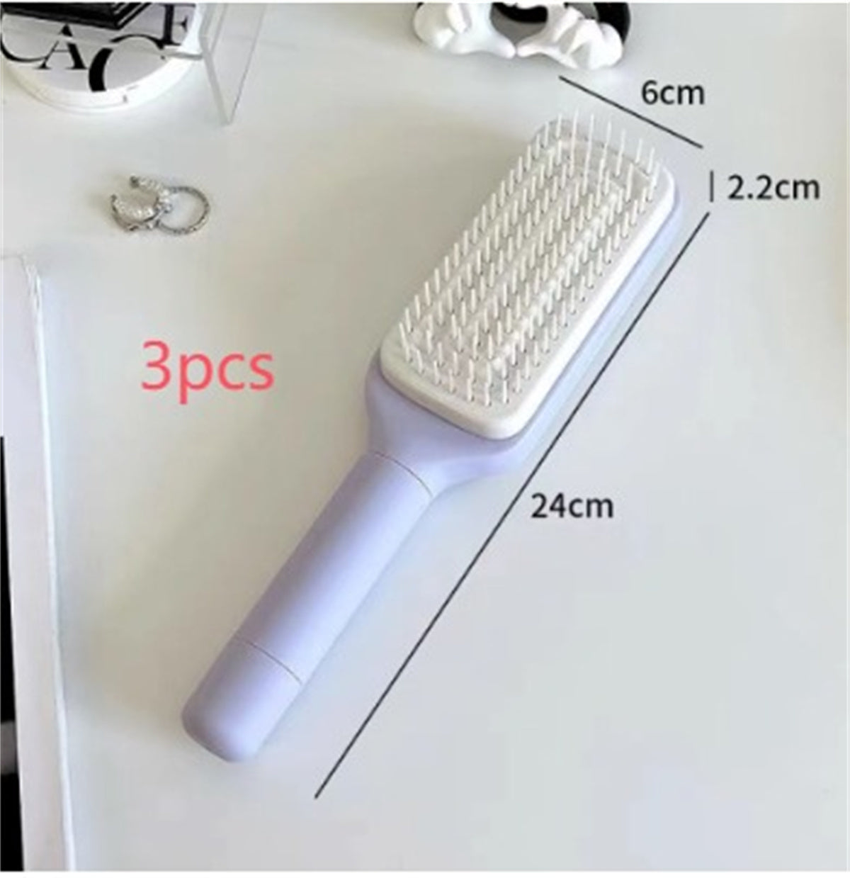 4-in-1 Self-Cleaning Hair Brush – Anti-Static Scalable Massage Comb with Rotating Lift Design