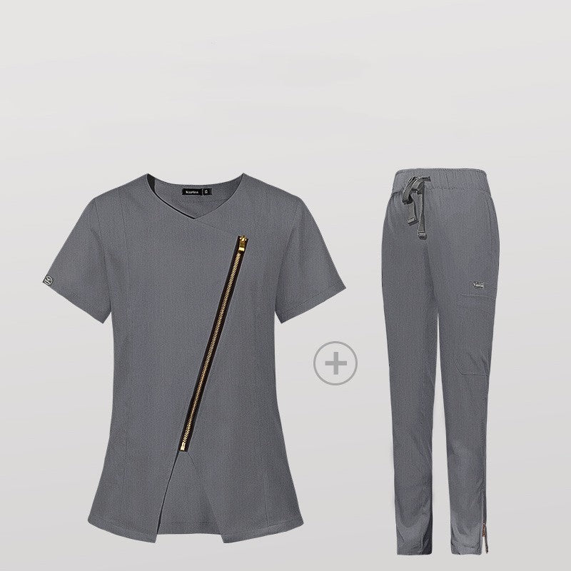 Zip Flex Short Sleeve Scrub Set