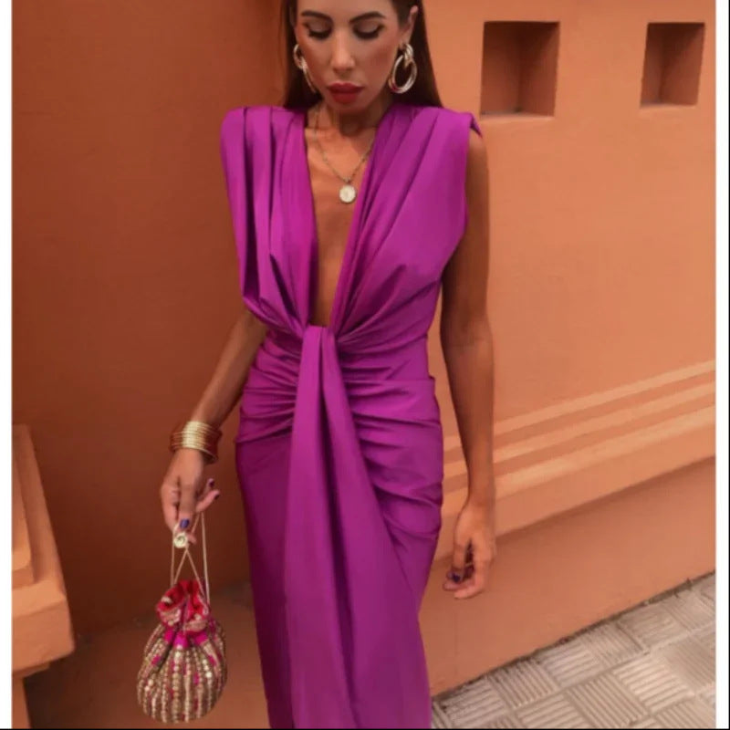 ÉlanVee V-Neck Dress