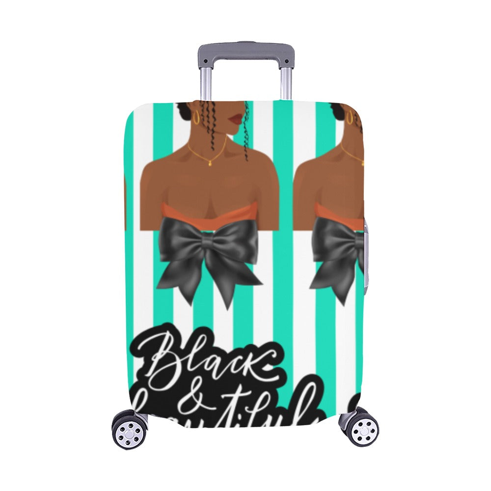 Black & Beautiful Stripes Luggage Covers