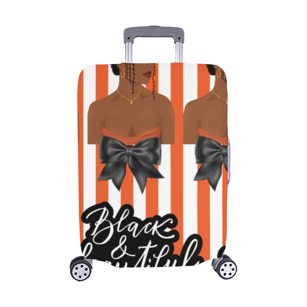 Black & Beautiful Stripes Luggage Covers