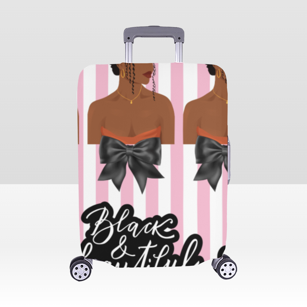 Black & Beautiful Stripes Luggage Covers