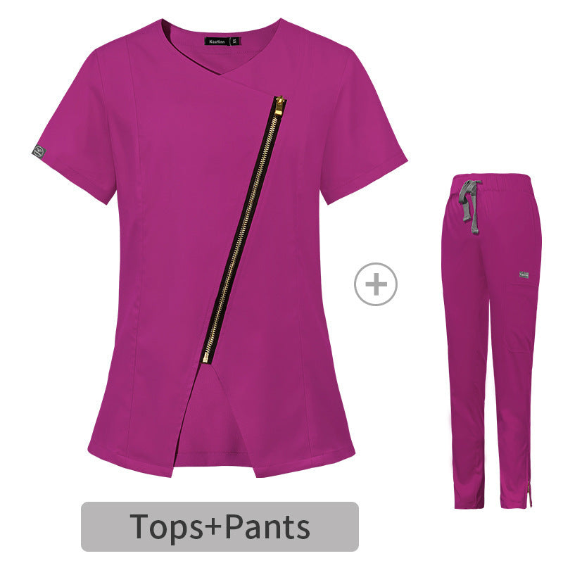 Zip Flex Short Sleeve Scrub Set