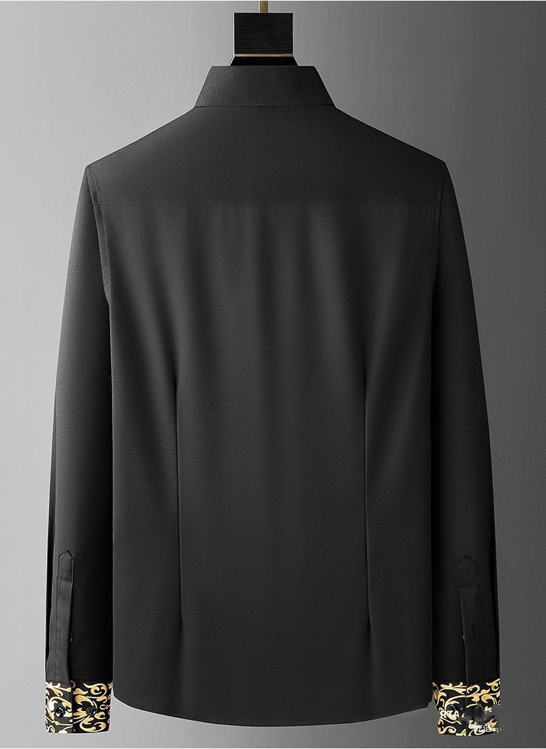 Spring Light Luxury Oversized Shirt – European High-End Embroidered Design