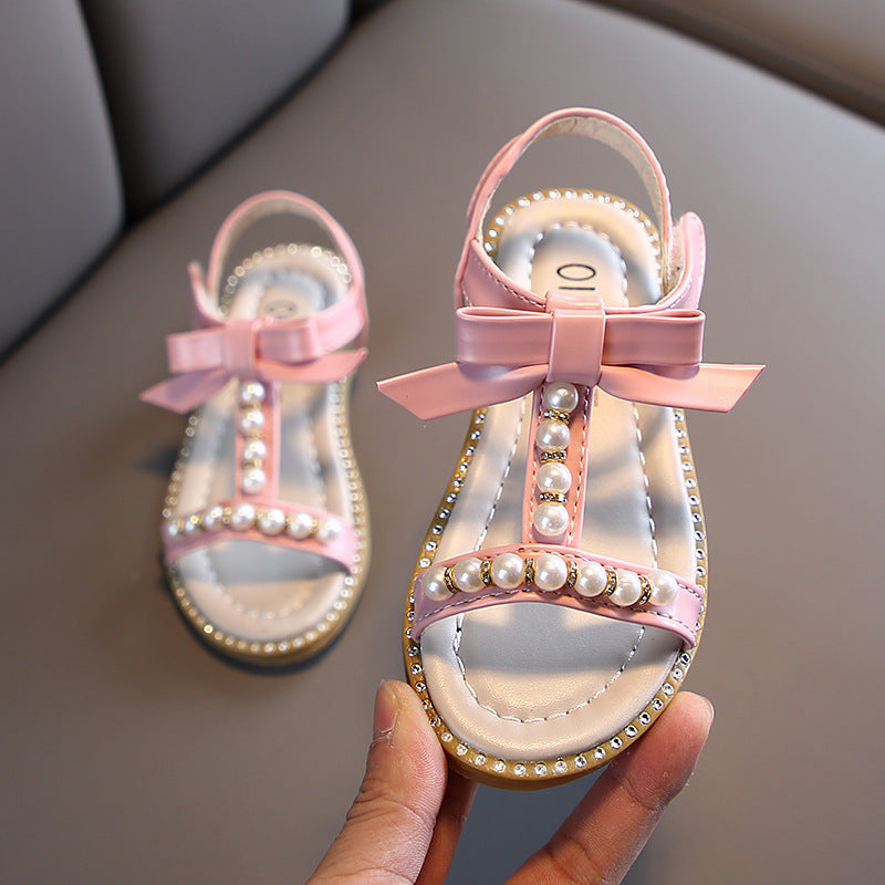 Girls' Summer Sandals – Princess Pearl Design