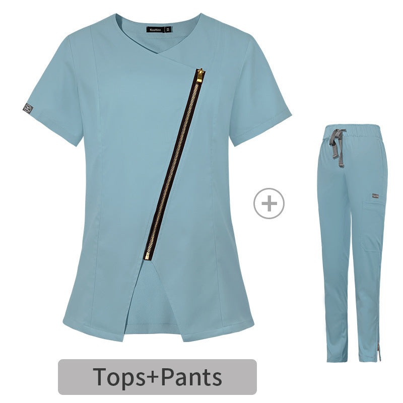 Zip Flex Short Sleeve Scrub Set