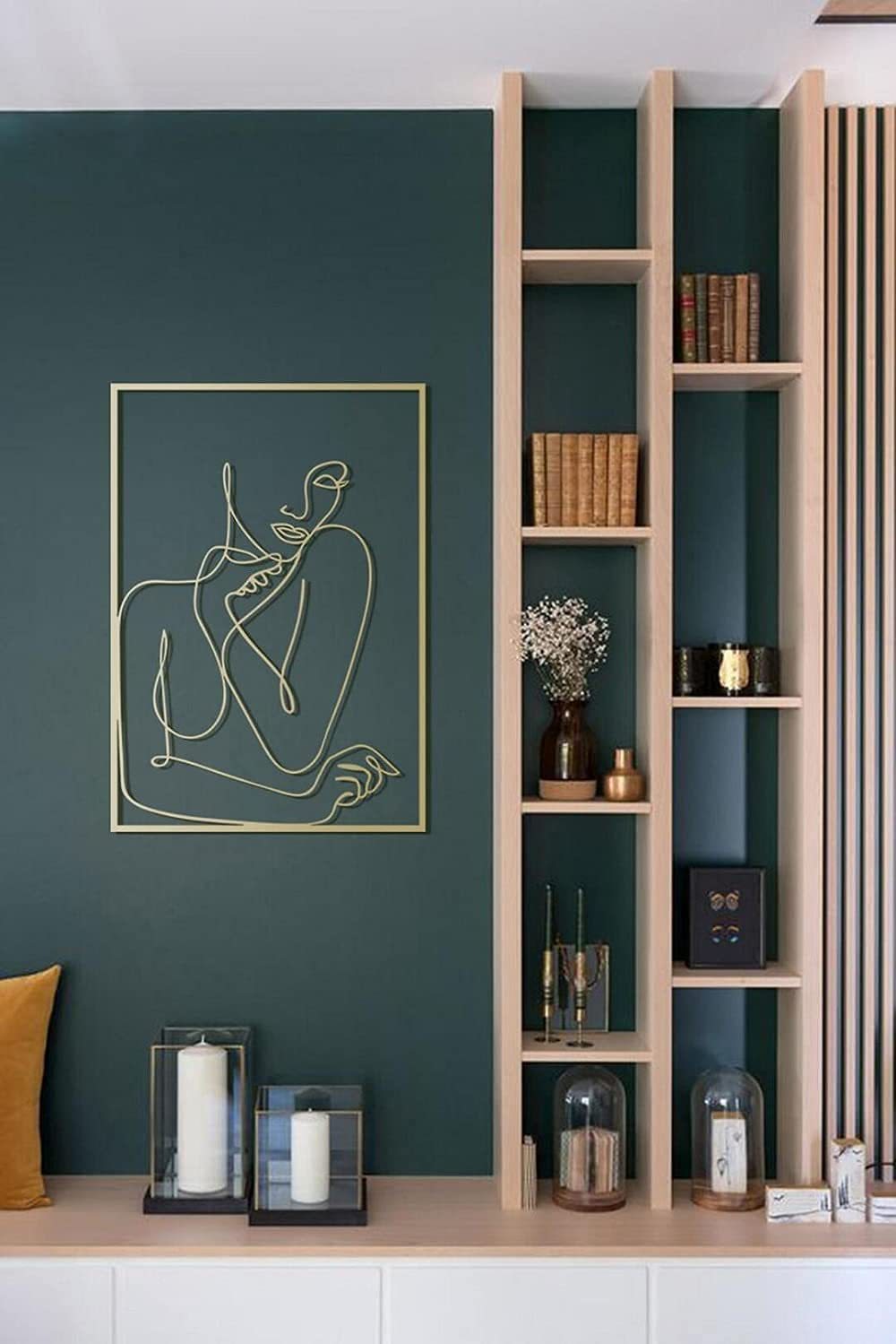 Acrylic Wall Art – Minimalist Female Line Art Decor