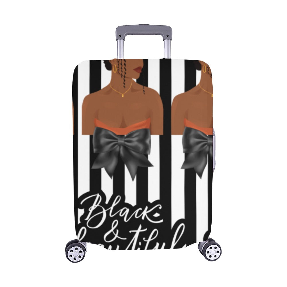 Black & Beautiful Stripes Luggage Covers