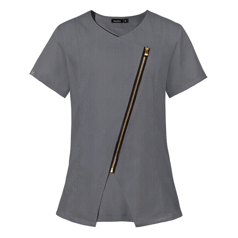 Zip Flex Short Sleeve Scrub Set