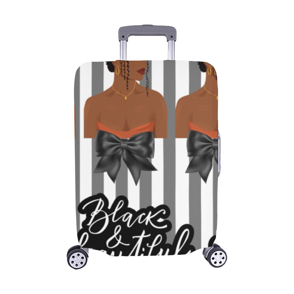 Black & Beautiful Stripes Luggage Covers